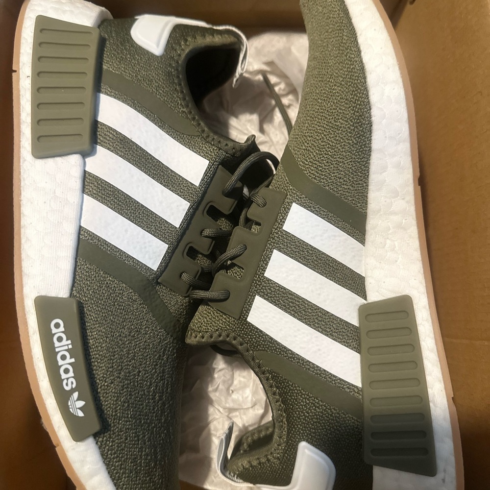 Brand new NMD_R1 olive green sneakers